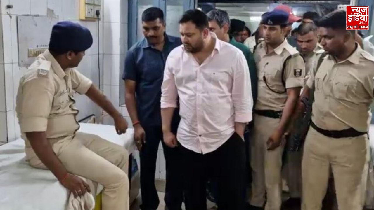 तेजस्वी यादव की गाड़ी हुई ट्रक हादसे का शिकार, घटना में बाल-बाल बचे राजद नेता