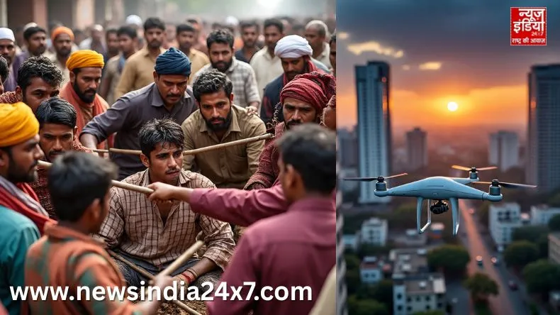 गाजियाबाद में आशिक पर बरसी भीड़ : प्रेमिका से मिलने आया था, ग्रामीणों ने ड्रोन ऑपरेटर समझकर पीटा