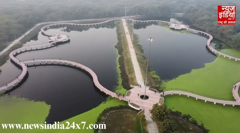नोएडा को मिलेगा पहला लेक पार्क: झील के बीच बनेगा एलिवेटेड ट्रैक, जिम और फूड स्ट्रीट भी होगे