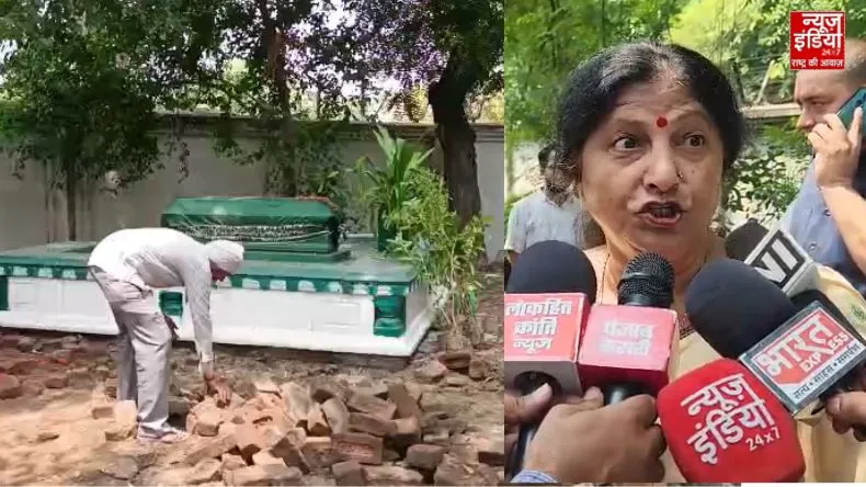 गाजियाबाद में मेयर सुनीता दयाल का अवैध अतिक्रमण पर प्रहार : गयासुद्दीन की कब्र पर मजार चलाने वाले मौलाना के खिलाफ कार्रवाई