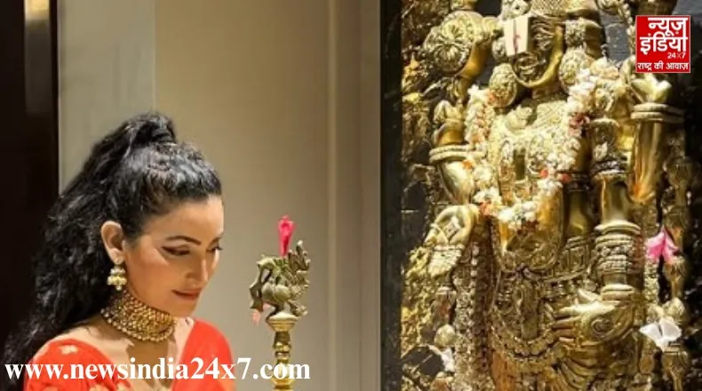 शालिनी पासी जन्मदिन पर आशीर्वाद लेने पहुंची तिरुपति, लाल साड़ी में आई नजर, देखें तस्वीरें