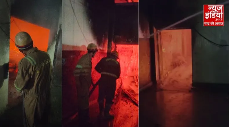 गाजियाबाद में हंस वाटिका मैरिज होम के गोदाम में भीषण आग, दमकल ने बड़ा हादसा टाला