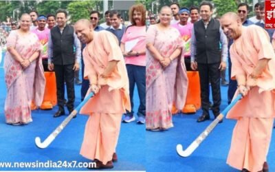 राष्ट्रीय खेल दिवस: राजनीति के बाद अब हॉकी मैदान में दिखा CM योगी का जलवा