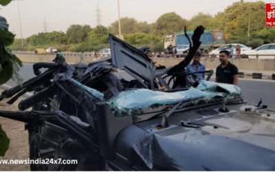 गुरुग्राम में भीषण हादसा : तेज रफ्तार थार डिवाइडर से टकराई, पांच लोगो की गई जान