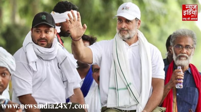 Voter Adhikar Yatra Opposition show of strength in Patna today Lalu-Rabri posters disappear