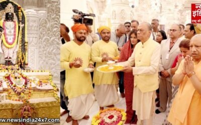 मॉरीशस पीएम ने पत्नी संग रामलला के किए दर्शन, मंदिर परिसर में बिताए 45 मिनट