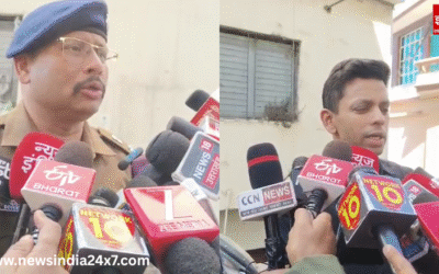 सड़क सुरक्षा के लिए एसएसपी सड़कों पर उतरे, बिना हेलमेट चालकों को दिया हेलमेट