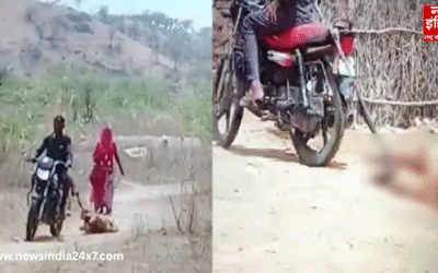 पत्नी को मोटरसाइकिल से बांधकर घसीटा, आरोपी पति गिरफ्तार