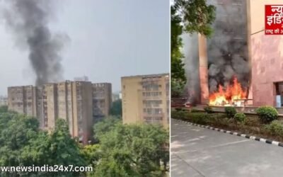 दिल्ली के ब्रह्मपुत्र अपार्टमेंट में लगी भीषण आग, बिल्डिंग में रहते है कई सांसद