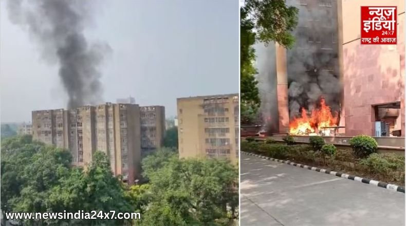 दिल्ली के ब्रह्मपुत्र अपार्टमेंट में लगी भीषण आग, बिल्डिंग में रहते है कई सांसद