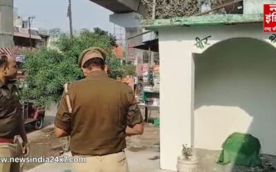 UP में प्रशासन की बड़ी कार्रवाई, परतापुर में सड़क किनारे अवैध पीर मजार तुड़वाई