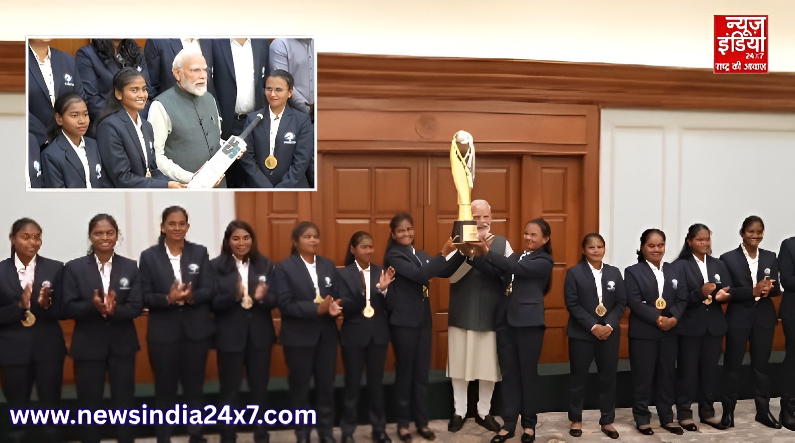 PM Modi Meet Blind Womens Cricket Team