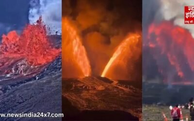 400 मीटर ऊंचे लावा फव्वारे! हवाई में फूटा सबसे खतरनाक Kilauea ज्वालामुखी