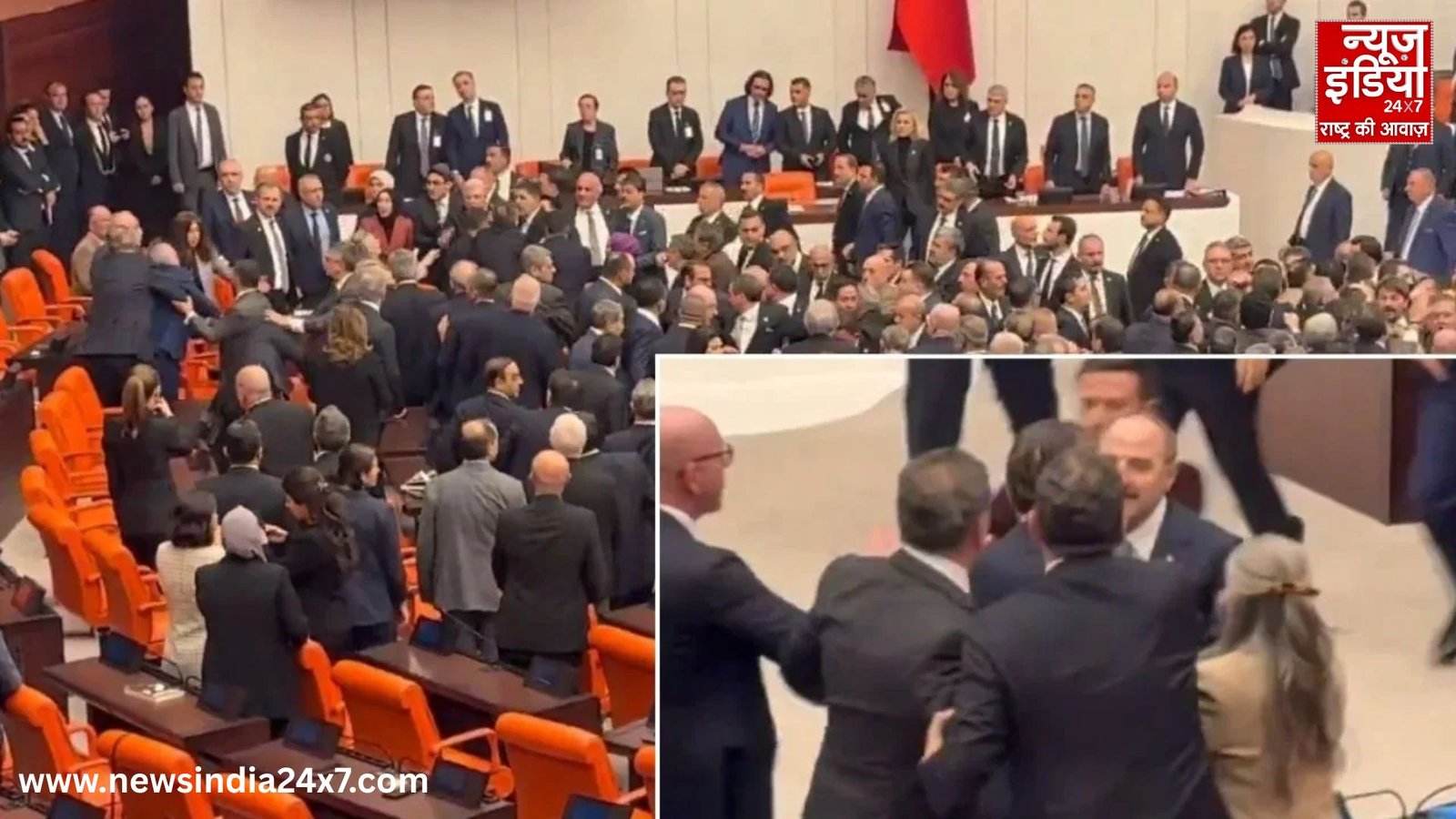 Turkish Parliament Fight