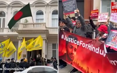 बांग्लादेश में हिंसा का असर लंदन तक, प्रदर्शन में घुसे खालिस्तान समर्थक, भारत में भी विरोध-प्रदर्शन जारी
