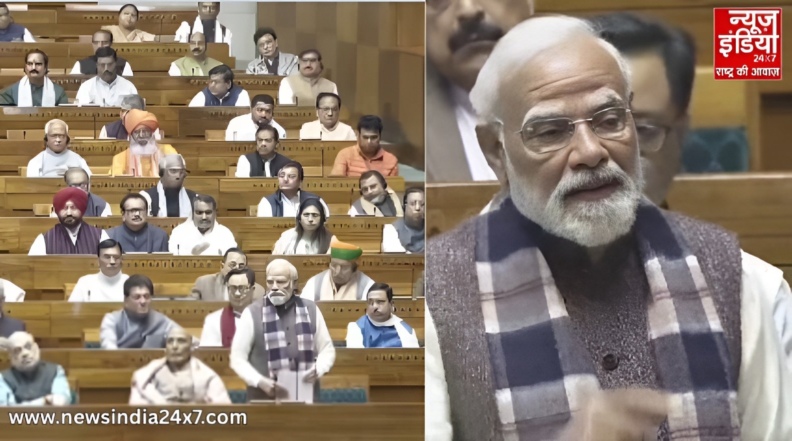 PM Modi in Parliament on Vande Mataram
