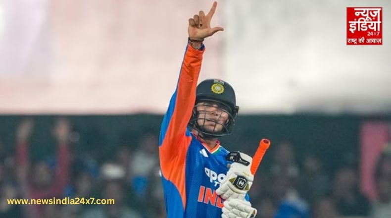 अर्धशतकीय पारी के बाद भारतीय बल्लेबाज अभिषेक शर्मा