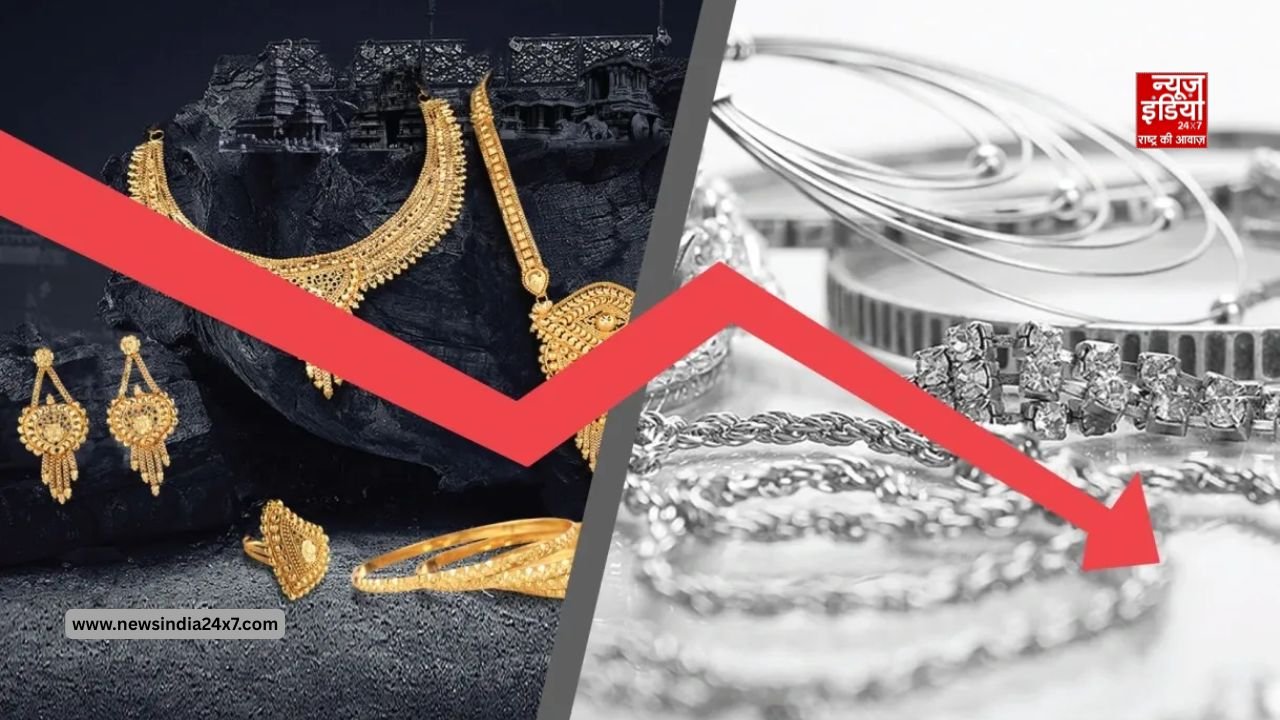 सोने चांदी के दामों में गिरावट