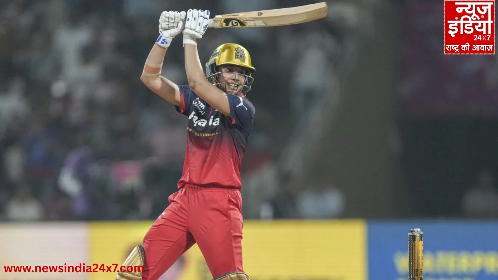 डीसी के खिलाफ बल्लेबाजी करते हुए मंधाना