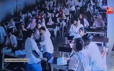 नकल करते पकड़ा गया मेडिकल स्टूडेंट, रोकने पर प्रोफेसर को जड़ दिया घूंसा, Video वायरल