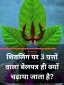 शिवलिंग पर 3 पत्तों वाला बेलपत्र ही क्यों चढ़ाया जाता है?