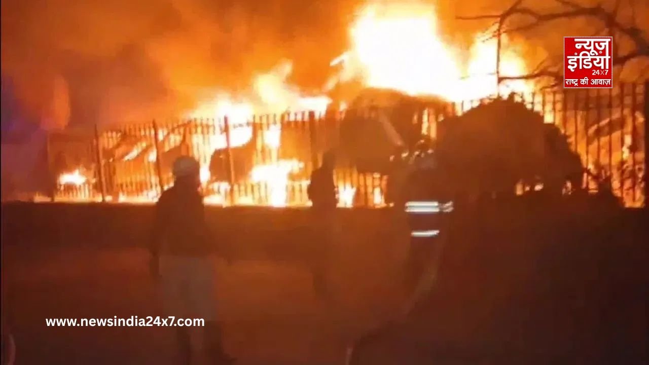 Shahdara MCD parking fire Shahdara MCD parking fire