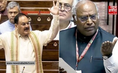 जेपी नड्डा की खरगे से राज्यसभा में हुई बहस, कहा- अपनी पार्टी को अबोध बालक का बंधक मत बनाइए