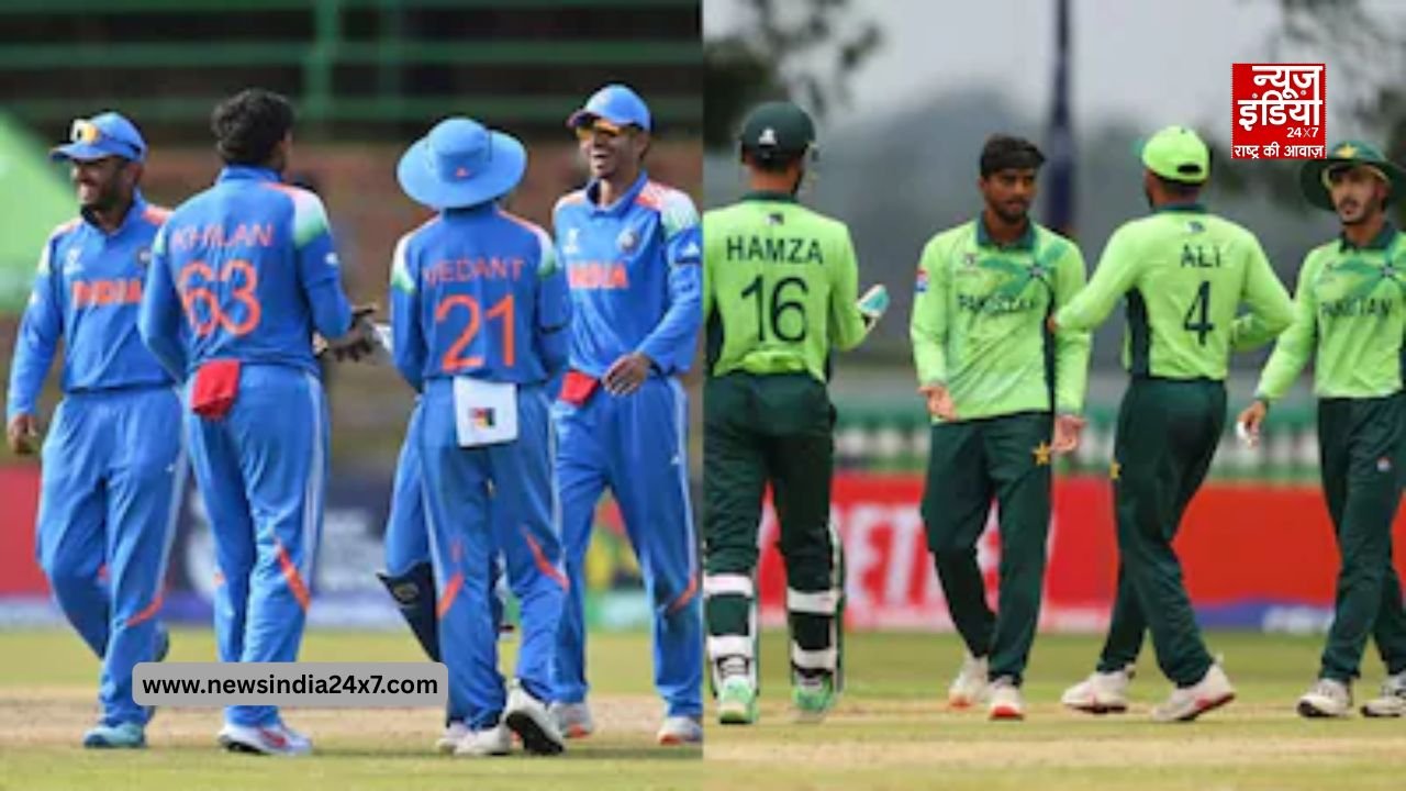 अंडर 19 वर्ल्ड कप के सुपर सिक्स में भारत-पाक के बीच खेला जा रहा है मैच