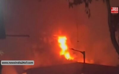 महाराष्ट्र के भिवंडी की डाइंग कंपनी में भीषण आग, 5 दमकल गाड़ियां मौके पर; तीन मंज़िलें चपेट में