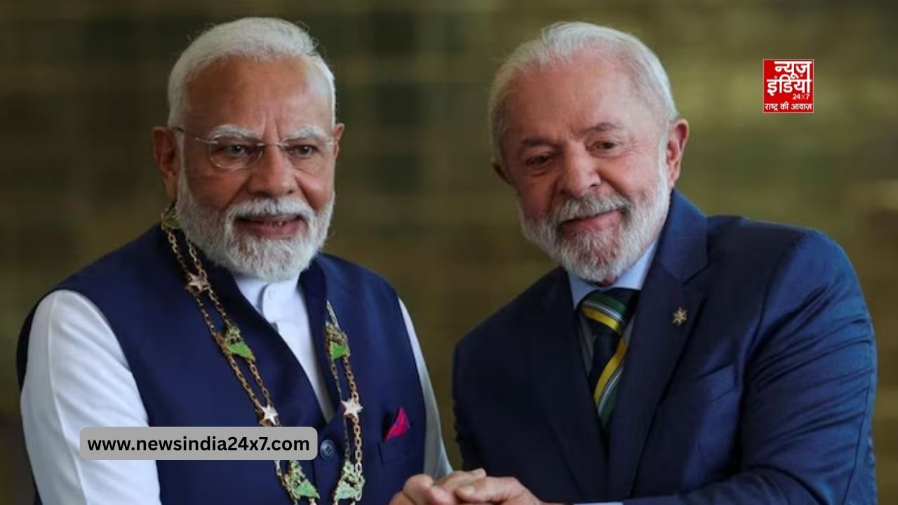 ब्राजील के राष्ट्रपति सिल्वा और भारत के पीएम मोदी