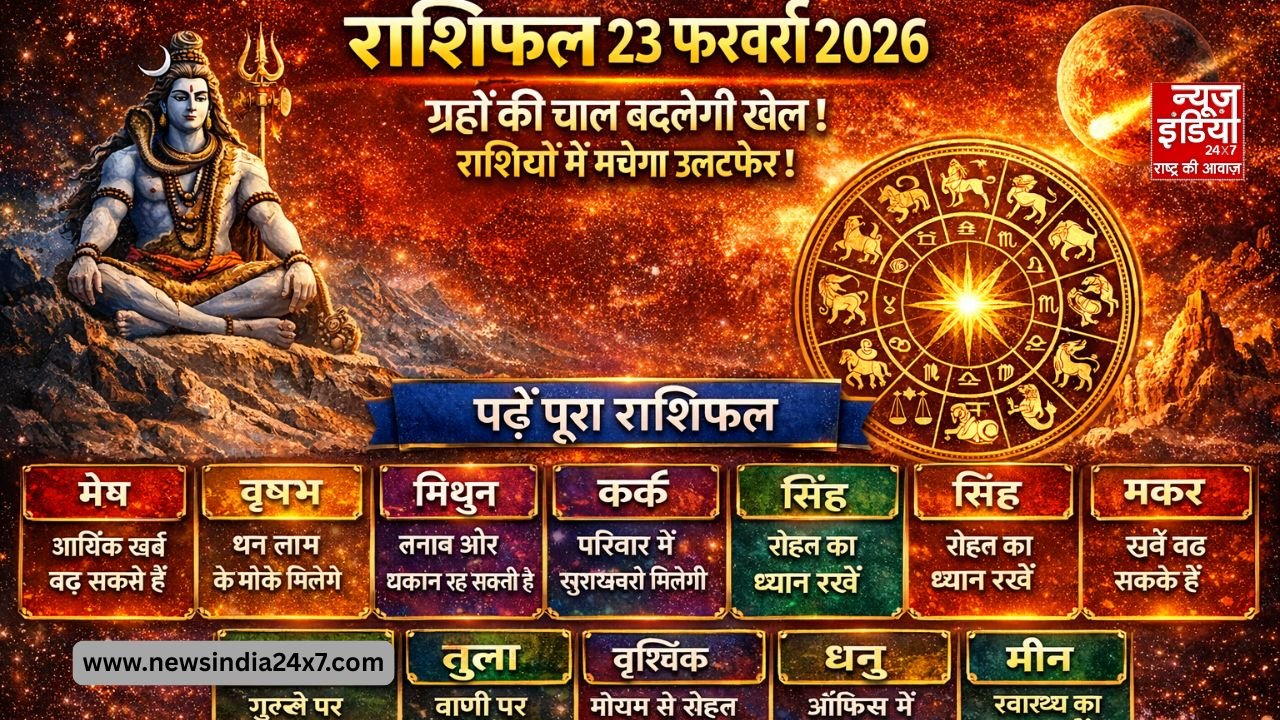 Rashifal 23 February 2026: ग्रहों की चाल बदलेगी खेल! राशियों में मचेगा उलटफेर, पढ़ें पूरा राशिफल