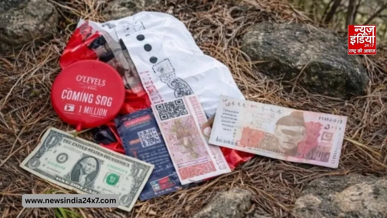 Balloons Attached With US-Pakistani Currencies