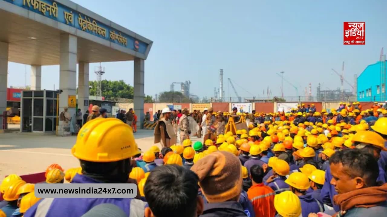 पानीपत में मजदूरों ने किया पत्थराव पानीपत में मजदूरों ने किया पत्थराव