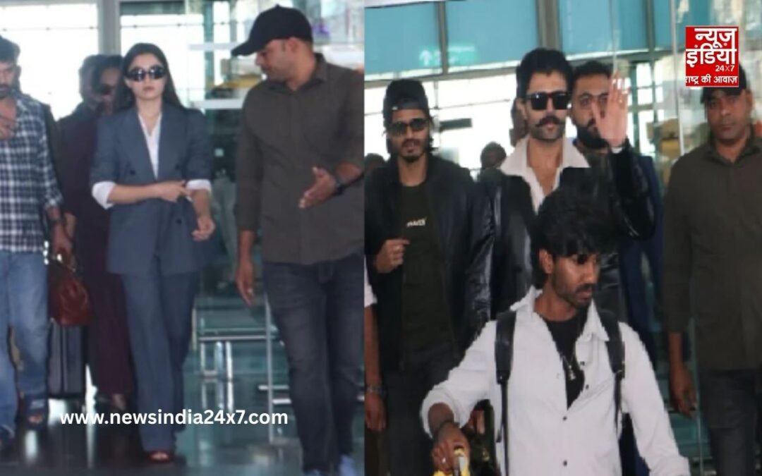 Rashmika Vijay Wedding: उदयपुर पहुंचे रश्मिका-विजय, मैचिंग आउटफिट में दिखा स्टार कपल