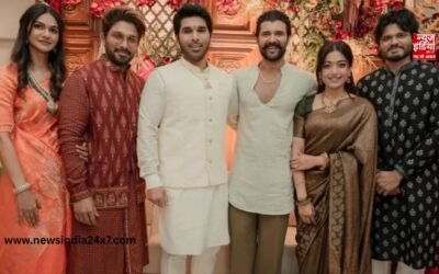 अल्लू परिवार के जश्न में पहुंचे रश्मिका और विजय, एंट्री से समारोह में लगाए चार-चांद