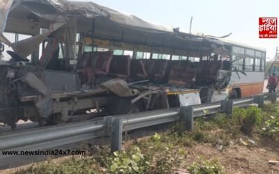 लखनऊ-आगरा एक्सप्रेसवे पर बड़ा हादसा, ट्रक से टकराईं दो रोडवेज बसें, 3 की मौत; 31 घायल