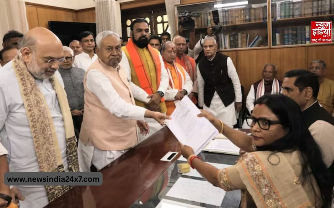 बिहार में ‘नीतीश युग’ खत्म, राज्यसभा के लिए नीतीश कुमार ने दाखिल किया नामांकन, मौजूद रहे ये नेता