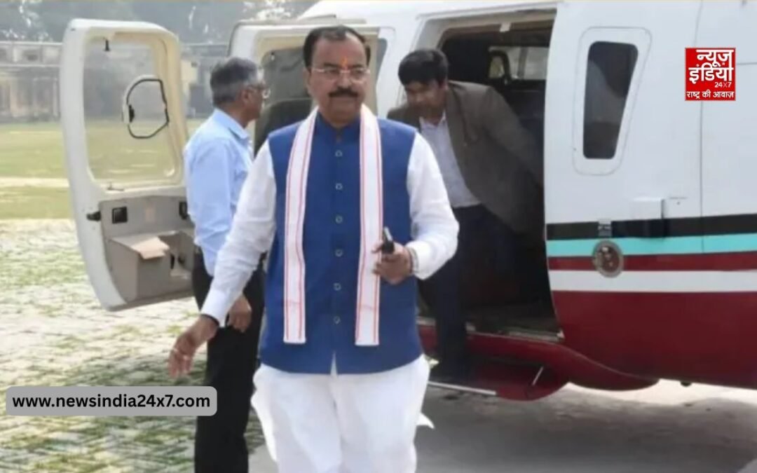 कौशांबी जा रहे डिप्टी CM केशव प्रसाद मौर्य के हेलीकॉप्टर की हुई आपात लैंडिंग, हेलीकॉप्टर में अचानक भर गया था धुआं