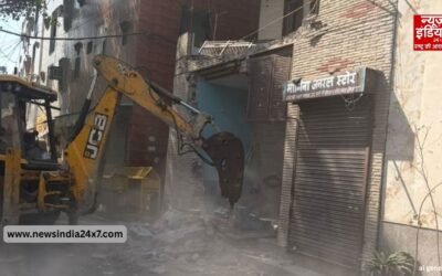 उत्तम नगर हत्याकांड में बड़ी कार्रवाई, आरोपी निजामुद्दीन के घर चला बुलडोजर