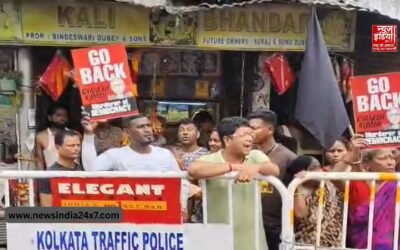 कोलकाता में मुख्य चुनाव आयुक्त के दौरे पर विरोध, कालीघाट मंदिर में लगे ‘वापस जाओ’ के नारे