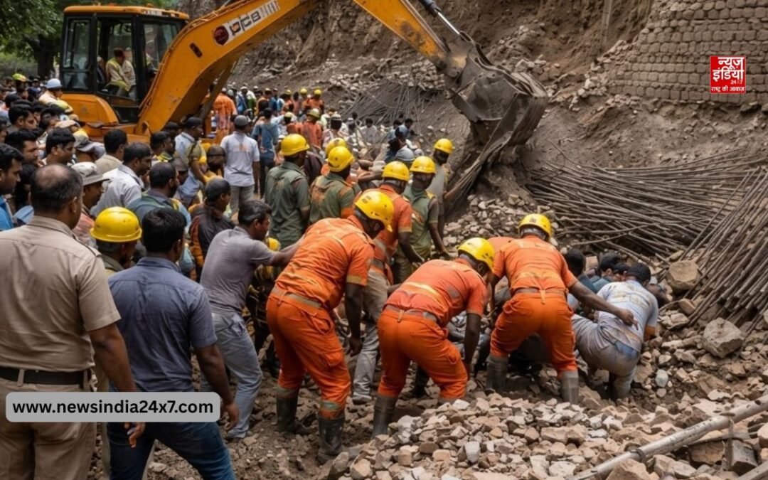 गुरुग्राम में निर्माणाधीन सोसाइटी की दीवार गिरने से 7 लोगों की हुई मौत, कई घायल