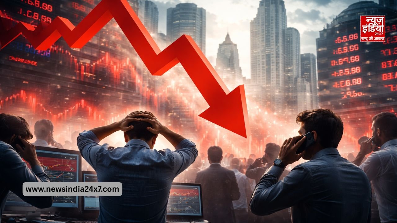 हफ्ते के आखिरी दिन बाजार धड़ाम
