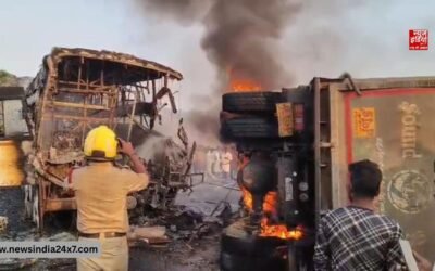 आंध्र प्रदेश में ट्रक और बस की भिड़ंत में 13 लोगों की मौत व कई घायल, CM नायडू ने जताया शोक