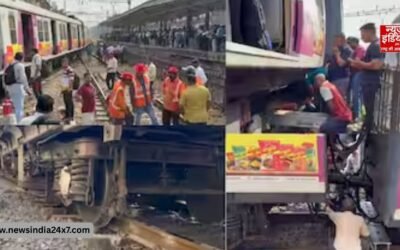 मुंबई में सुबह-सुबह बड़ा हादसा: ट्रेन पटरी से उतरी, नवी मुंबई स्टेशन पर लिफ्ट गिरने से हड़कंप