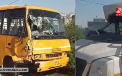 ग्रेटर नोएडा 2 स्कूल बसों की भिड़ंत: एक दर्जन से ज्यादा बच्चे घायल, ड्राइवर की हालत गंभीर