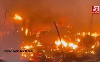 UP: लखनऊ के विकास नगर में लगी आग, कई झुग्गियों में मची अफरा-तफरी
