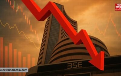 शेयर बाजार में भारी गिरावट, Sensex 800 अंक टूटा, Nifty 24000 के नीचे फिसला