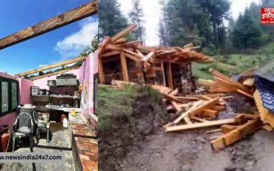 हिमाचल में तूफान का तांडव! कई जिलों में उड़ गईं छतें व गिरे पेड़; मलबे में दबीं गाड़ियां