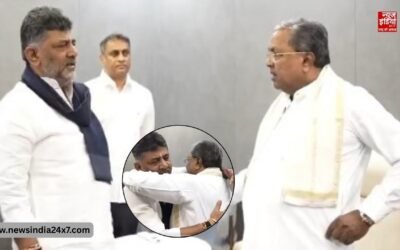 कर्नाटक में खत्म हुआ CM सस्पेंस, सिद्धारमैया 3 बजे देंगे CM पद से इस्तीफा, बैठक से पहले शिवकुमार को लगाया गले