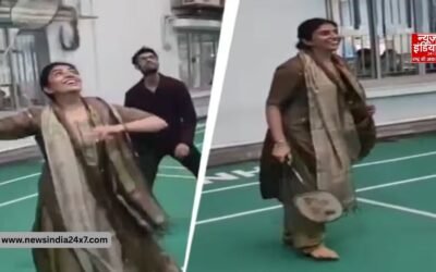 बैडमिंटन रैकेट थामते ही जामनगर में छा गईं रवींद्र जडेजा की पत्नी, कोर्ट पर दिखा जलवा, हर शॉट पर गूंजा तालियों का शोर